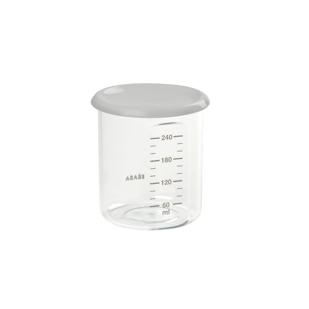 BEABA กระปุกเก็บอาหาร Tritan ฝาปิดสูญญากาศ Maxi Portion 240 ml Tritan - Grey