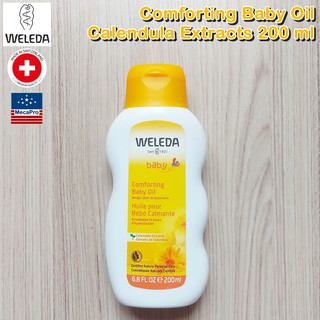 Weleda® Comforting Baby Oil Calendula Extracts 200 ml เบบี้ ออยล์ สำหรับผิวบอบบางของทารก