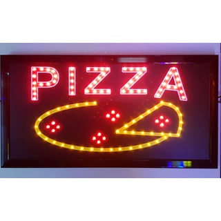 ป้ายไฟ LED ร้านพิซซ่า PIZZA