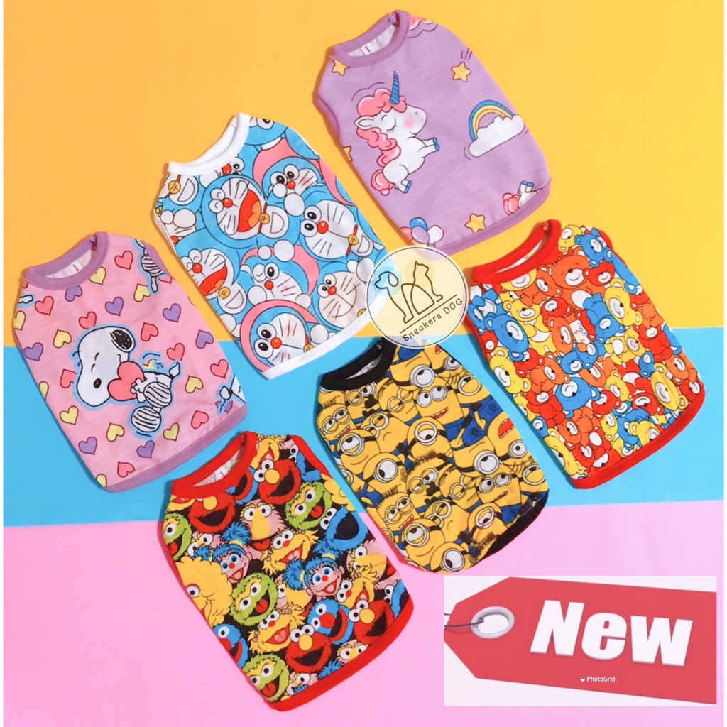 เสื้อผ้าสัตว์เลี้ยง เสื้อสัตว์เลี้ยงลายการ์ตูน น่ารัก