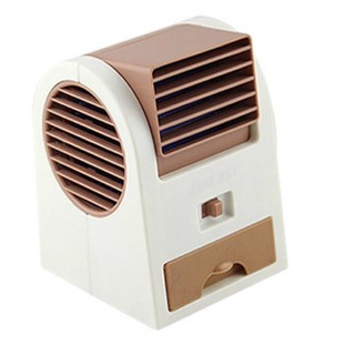 kw243  Mini Fan USB fresh Air-สีน้ำตาล