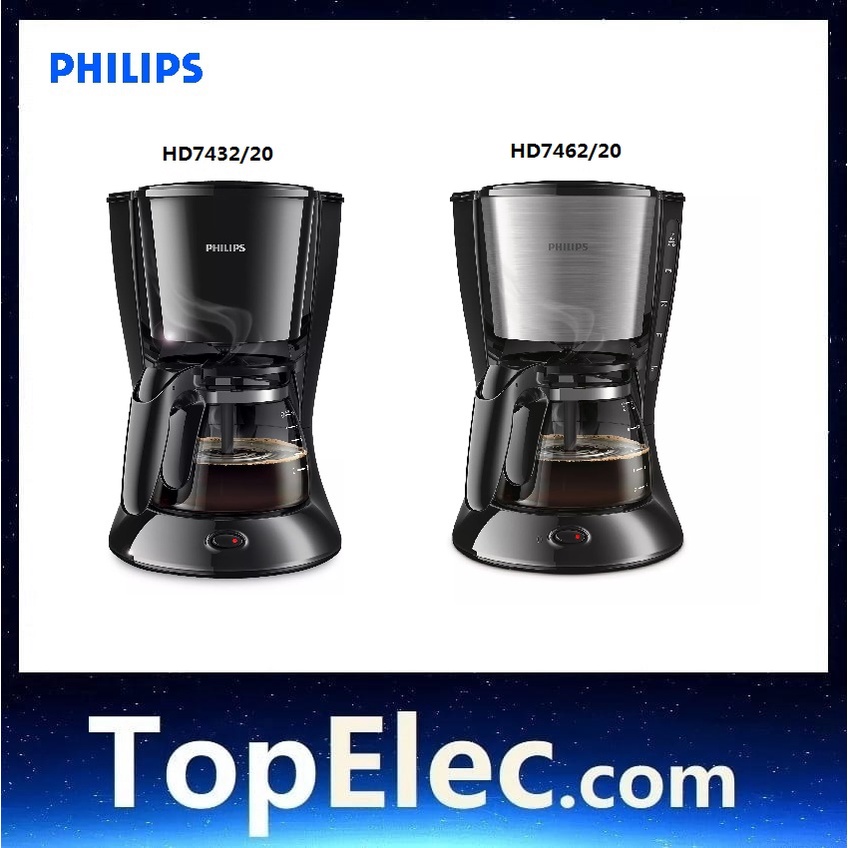 เครื่องชงกาแฟ Philips Daily Collection (HD7432 HD7432/20) / (HD7462 HD7462/20) Topelec