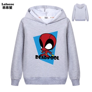 เสื้อกันหนาว มีฮู้ด ลายการ์ตูนกราฟฟิค Hero Deadpool สไตล์วินเทจ ฮาราจูกุ แนวสตรีท สําหรับเด็กผู้ชาย และผู้หญิง