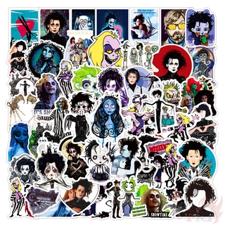 ❉ Tim Burton Classical Movie - Series 02 Edward Scissorhands Beetle Juice Corpse Bride สติ๊กเกอร์ ❉ 50Pcs/Set DIY Fashion Waterproof Doodle Decals สติ๊กเกอร์