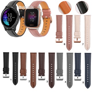 สายรัดหนังแฟชั่นสำหรับ Garmin Venu Sq