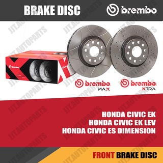 Brembo จานเบรค เซาะร่อง เจาะรู HONDA CIVIC EG, EK, ES, FD, FB, FC, FK [คู่หน้า, คู่หลัง]