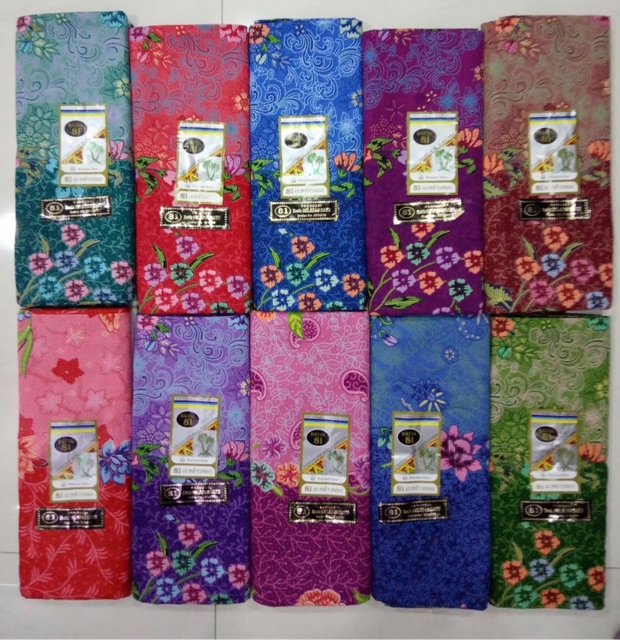 COTTONผ้าถุง BATIK 81 (ต้นมะพร้าว) หน้ากว้าง 1.8เมตร รูปที่ 3