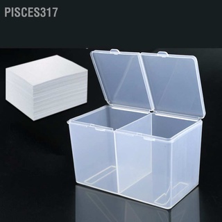 Pisces317  กล่องเก็บของ โปร่งใส 2 ช่อง ไม่มีกลิ่น สำหรับโรงเรียน บ้าน ออฟฟิศ