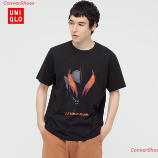 เสื้อยืดกีฬา Uniqlo เสื้อยืดแขนสั้นพิมพ์ลาย Ultraman สําหรับผู้ชายผู้หญิง ( Ut ) ( Ultra Hero Series 438340 Sports T-shi