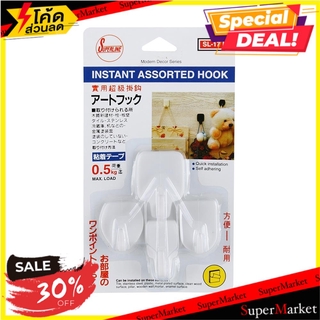 🔥ยอดนิยม!! ขอแขวนเหลี่ยมติดเทปกาว SUPERLINE SL17 (1x4) ขอแขวนผ้า HOOK SQUARE TAPE SUPERLINE SL17 (1X4)