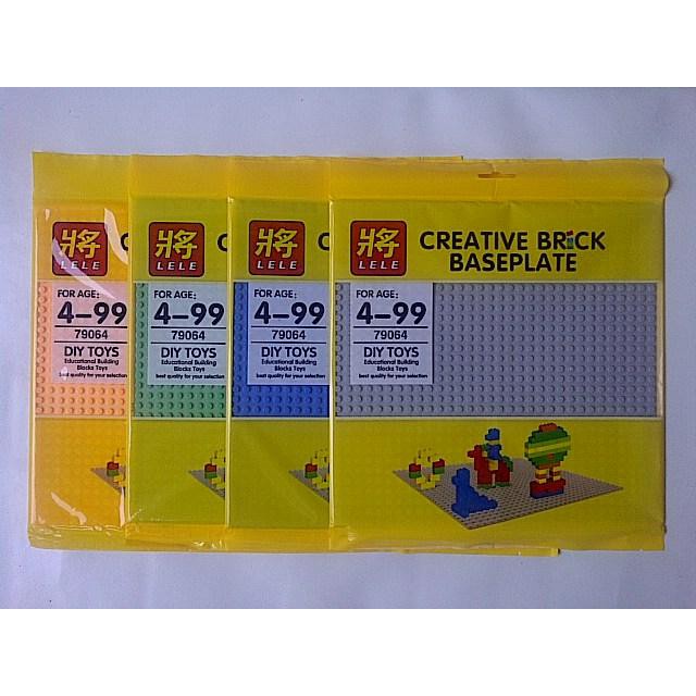 เพลทเลโก้ Lele ฐานรองเลโก้ขนาด 25 X 25 ซม. Creative Brick Baseplate DIY Toys educational Building Bl