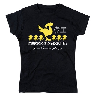 เสื้อยืดโอเวอร์ไซส์เสื้อยืด พิมพ์ลาย Chocobo Tours Tribute Final Fantasy Inspired สําหรับผู้หญิงS-3XL