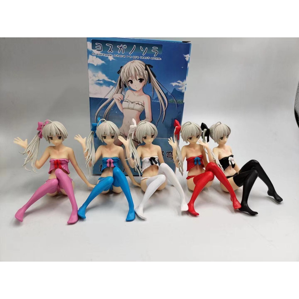 Yosuga No Sora Anime Action Figures Sora Kasugano 3 Modelos Kimono Fan  Sitting Postura Carro Decoração Pvc Coleção Bonecas Modelo