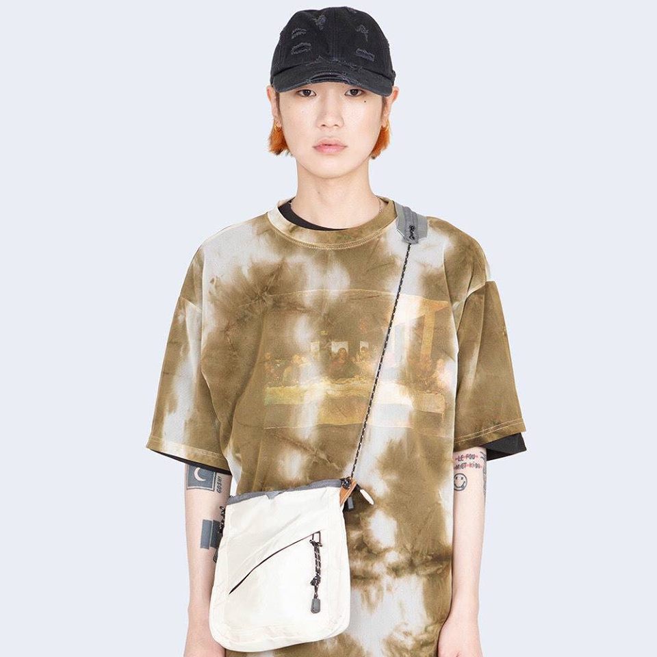 bangkoklist(BA1653) กระเป๋าผ้าสะพายข้างสายเชือก Sacoche Bag แฟชั่น