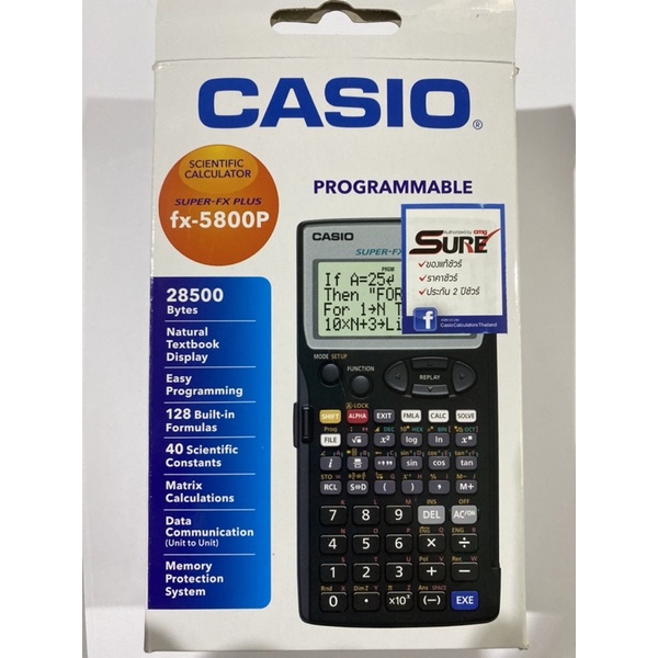 เครื่องคิดเลขcasio fx-5800p มือสอง สภาพใหม่มาก(used like new)