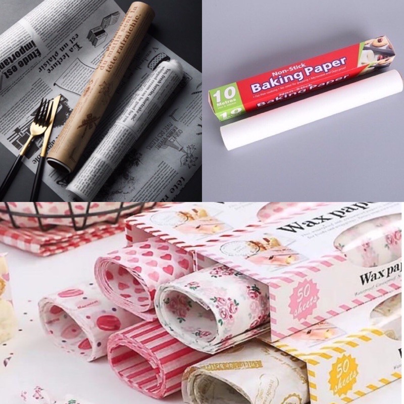 กระดาษไขเปเปอร์แว๊ก (Paper Wax) ห่อขนม อาหาร แซนวิซ คุ๊กกี้
