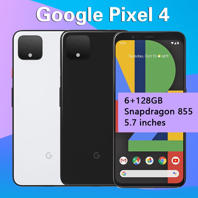 Google Pixel 4 Android Octa Core 6+128GB RAM ของแท้ โทรศัพท์มือถือ 5.7 นิ้ว กันน้ํา กล้องหลักคู่ ชาร์จเร็ว 18W