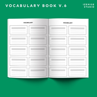 VOCABULARY  V.6 - สมุดจดคำศัพท์  จดได้ 390 คำ