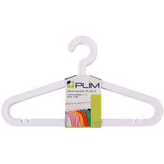 ไม้แขวนเสื้อ ไม้แขวนเสื้อ H-006 ขาว PLIM (1x6) อุปกรณ์ตากผ้า ของใช้ภายในบ้าน CLOTHES HANGER H-006 WHITE PLIM PACK6