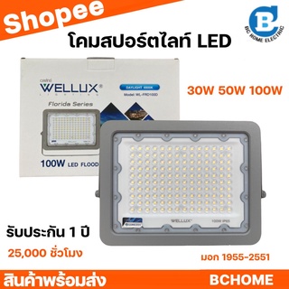 สปอร์ตไลท์ 30W 50W 100W WELLUX LED FLOODLIGHT รุ่น FLORIDA SERIES แสงขาว