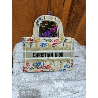 Dior mini tote used bag like new size 9"*9"