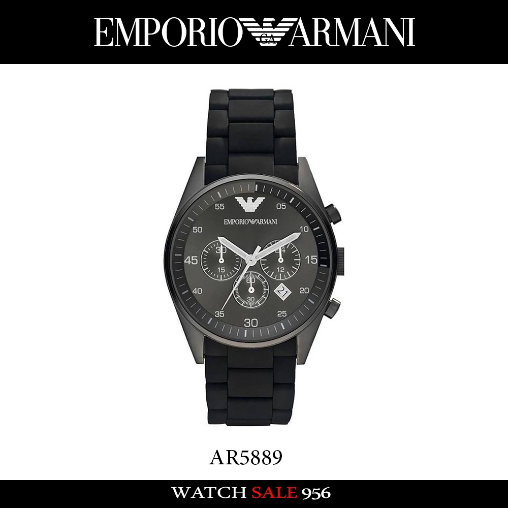 Emporio Armani Classic Men's Black Sportivo นาฬิกาข้อมือผู้ชาย รุ่น AR5889