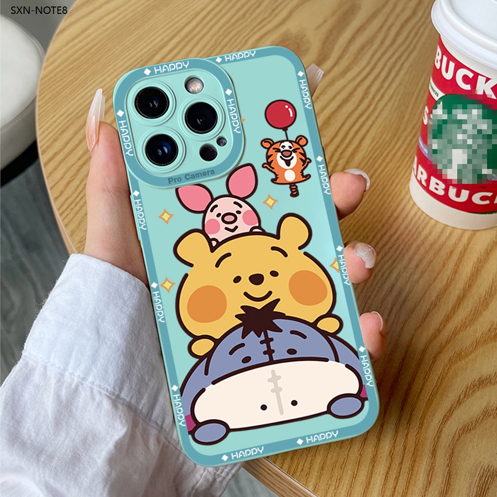 Compatible With Samsung Galaxy Note 8 9 10 20 Lite Plus Ultra เคสซัมซุง สำหรับ TPU Case Cartoon Winnie The Pooh เคสโทรศัพท์ Angel Eyes