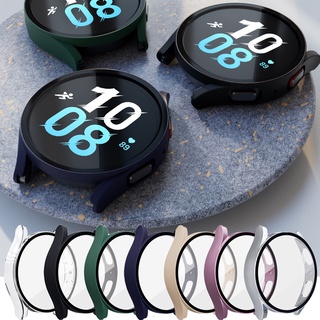 กระจกนิรภัย + เคส PC สําหรับ Samsung Galaxy Watch 5 44 มม. 40 มม. Galaxy Watch5