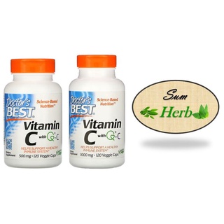 (พร้อมส่ง) Doctors Best, Vitamin C with Q-C, 500/1000 mg, 120 Veggie Caps. วิตามินซี ผิวขาวกระจ่างใส ป้องกันไข้หวัด