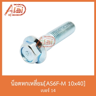 AS6F-M 10x40 น็อตหกเหลี่ยม เบอร์ 14 [ 1 ถุงมี 20 ตัว ]