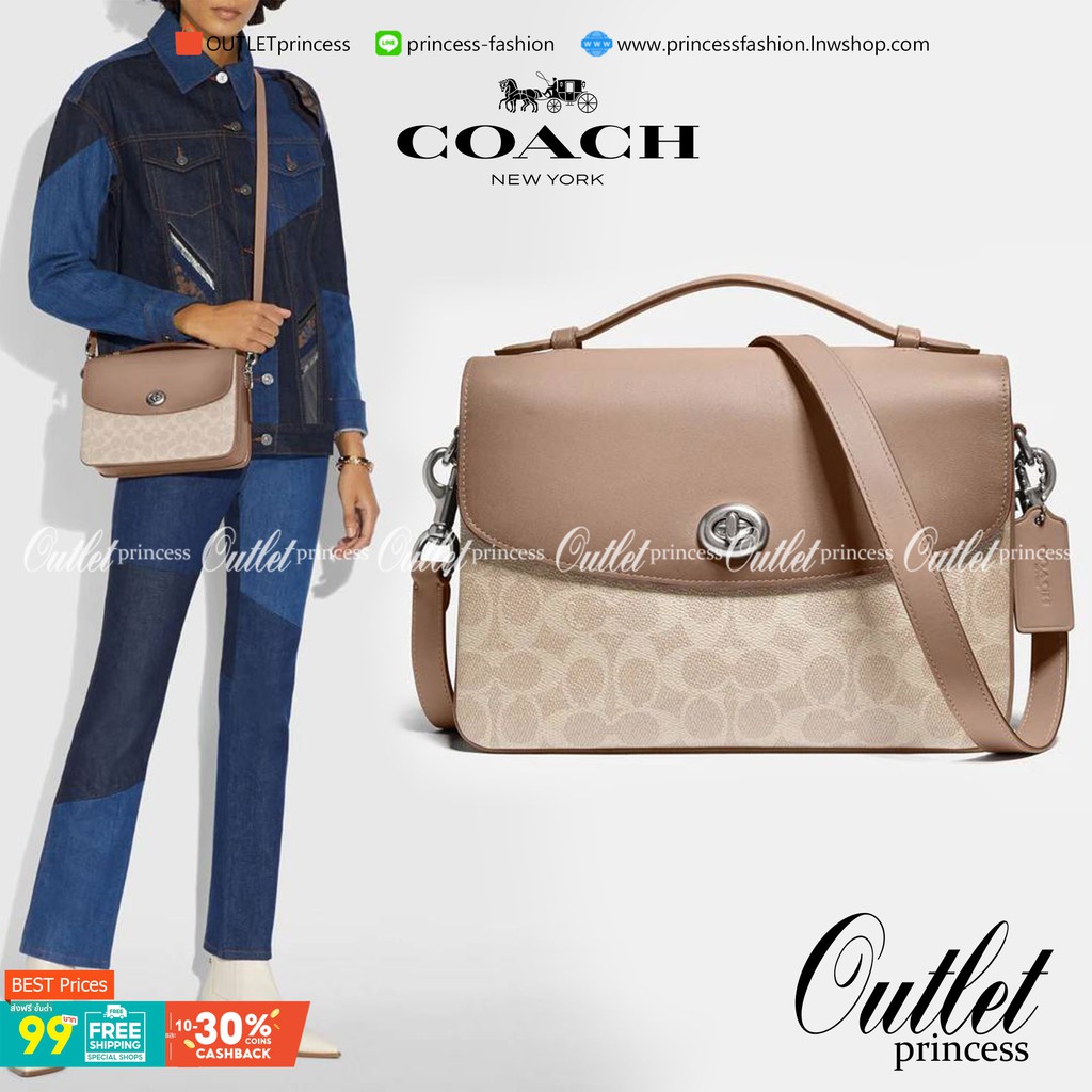 COACH 68349 CASSIE CROSSBODY IN SIGNATURE CANVAS เรียบหรู ดูดี ก็ต้องไอเท็มนี้ไม่อยากให้พลาด!! พาสเท