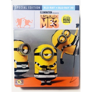 Despicable me 3 มิสเตอร์แสบร้ายเกินพิกัด 3 2D และ 3D บลูเรย์ Blu-ray ของแท้ กล่องเหล็ก เสียงไทย ซับไทย