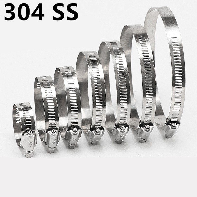 คลิปหนีบท่อ สเตนเลส 304 6 มม. ถึง 127 มม. ปรับได้ คุณภาพสูง 1 ชิ้น