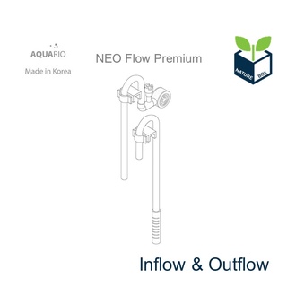 AQUARIO NEO Flow *Premium* ท่อ Inflow Outflow ใส (มีสินค้าพร้อมส่ง)