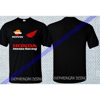 Lsmtx1 เสื้อยืดผ้าฝ้าย พิมพ์ลายรถจักรยานยนต์ Honda Repsol Racing Team โอเวอร์ไซซ์ สําหรับผู้ชายสามารถปรับแต่งได้