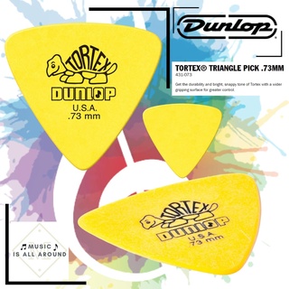 ปิ๊ก Dunlop รุ่น 431R TORTEX TRIANGLE 0.73 mm ทรงสามเหลี่ยมเหลือง