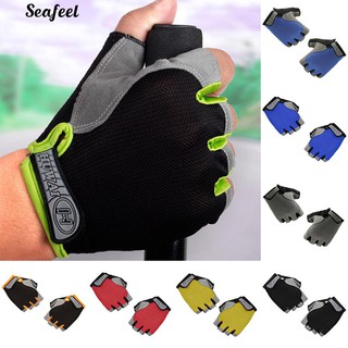 Outdoor Anti-slip Half Finger Breathable ถุงมือปั่นจักรยานตกปลากีฬา