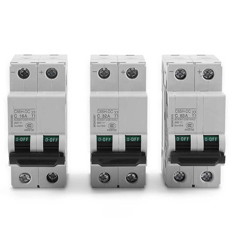 2P 250V DC 2P Low-voltage Miniature Air Circuit Breaker Solar Energy Switch 16A/32A/63A Air Switch dc circuit breaker