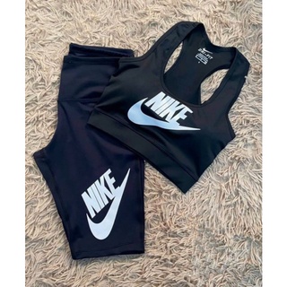 ‼️Set Nike‼️ ออกกำลังกาย เลคกิ้งขาสั้น + สปอร์ตบรา