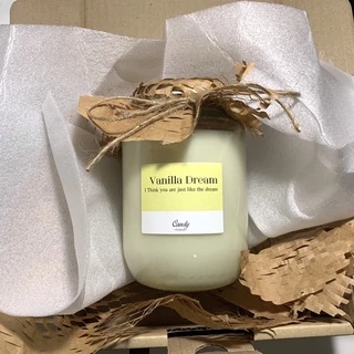 (ขนาด 400 ml.)เทียนหอม กลิ่น วานิลา ดรีม - Soy Candle Vanilla Dream เทียนหอมไขถั่วเหลือง เทียน ของขวัญให้คนที่คุณรัก