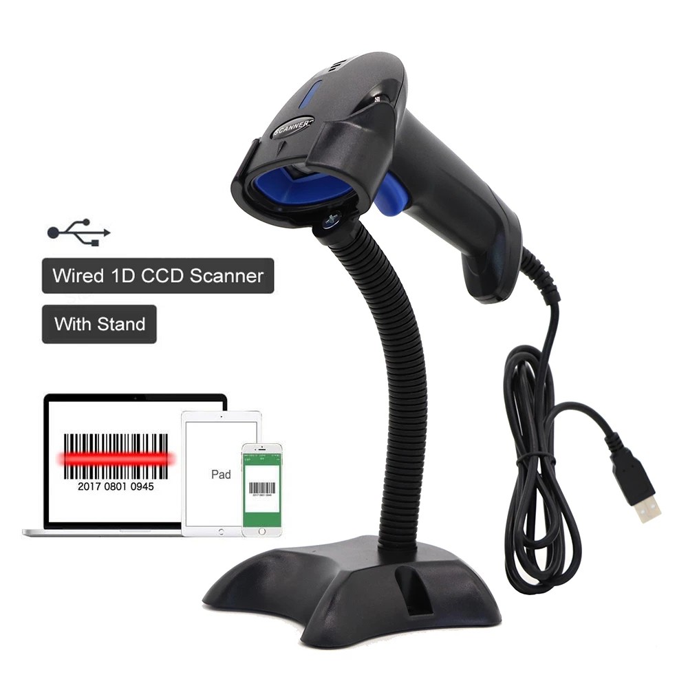เครื่องสแกนบาร์โค้ด เครื่องอ่านบาร์โค้ด ตัวอ่านบาร์โค้ด 1D Barcode Scanner เครื่องยิงบาร์โค้ด One-dimensional code มีฐาน ราคา ถูกที่สุด ดีลบีเคเค แกลเลอรีภาพที่ 7