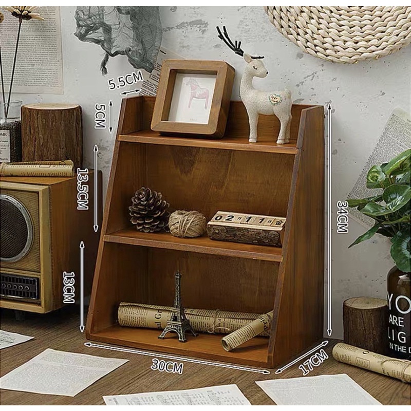 "พร้อมส่ง" ✨✨ชั้นวางของไม้🪵ZAKKA WOODEN MINI SHELF🪵🤩