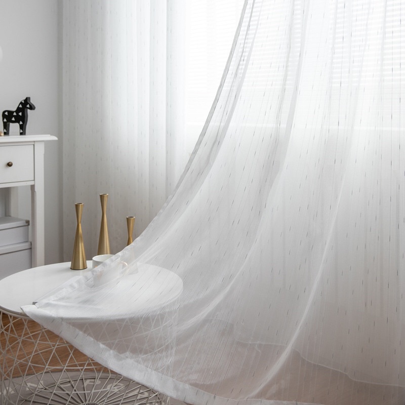 แนะนำ ผ้าม่าน ผ้าม่านตาไก่ เจาะรู สีขาว ม่านบังตา ผ้าโปร่งใส กรองแสง ประตูใหญ่กว้าง3.00ม.สูง2.60ม. สำเร็จ พร้อมส่ง ราคาพิเศษ มีเก็บเงินปลายทาง