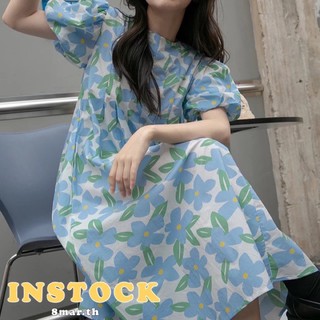 Floral dress (พร้อมส่ง)