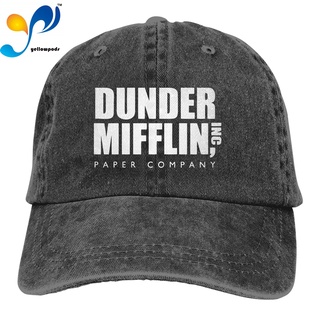 [ใหม่][พร้อมส่ง] หมวกเบสบอลแฟชั่น สไตล์ฮิปฮอป ลาย Dunder Mifflin Inc. หมวกกันแดด สามารถปรับได้ เหมาะกับใส่กลางแจ้ง สําหรับผู้ชาย และผู้หญิง