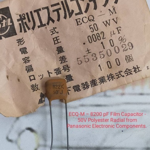 0.0082uf 50v ECQ-M 8200pf 50v Film Capacitor Polyester (4 ชิ้น 20บาท).
