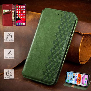 เคสฝาพับ เคสโทรศัพท์ Samsung Galaxy A21s A31 A51 Note 20 Note20 S20 Ultra Plus Note20Ultra Card Slot Phone Case PU Luxury Leather Wallet Magnetic Attraction Flip Cover Dark Green Business Stand Casing Holder