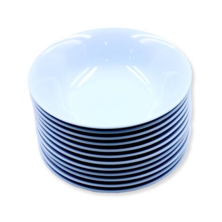 ชามปากบาน สีฟ้า ขนาด 8นิ้ว ยกแพ็ค 12ใบ เอสพี SP ABS PLASTIC BOWL BLUE