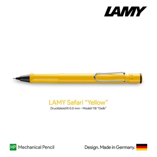 Lamy Safari Yellow 0.5mm Push Pencil - ดินสอกดลามี่ซาฟารี  สีเหลือง