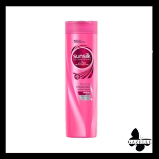 Sunsilk co-creation smooth &amp; manageable shampoo  ซันซิล แชมพู สูตรผมมีน้ำหนักจัดทรงง่าย สีชมพู [140 มล.]